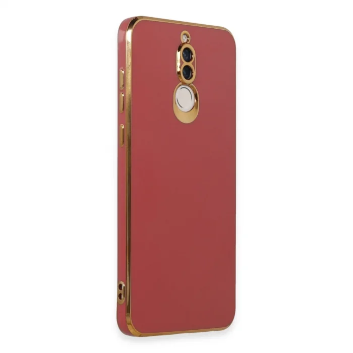 BUĞZ Huawei Mate 10 Lite Kılıf Volet Silikon - Kırmızı