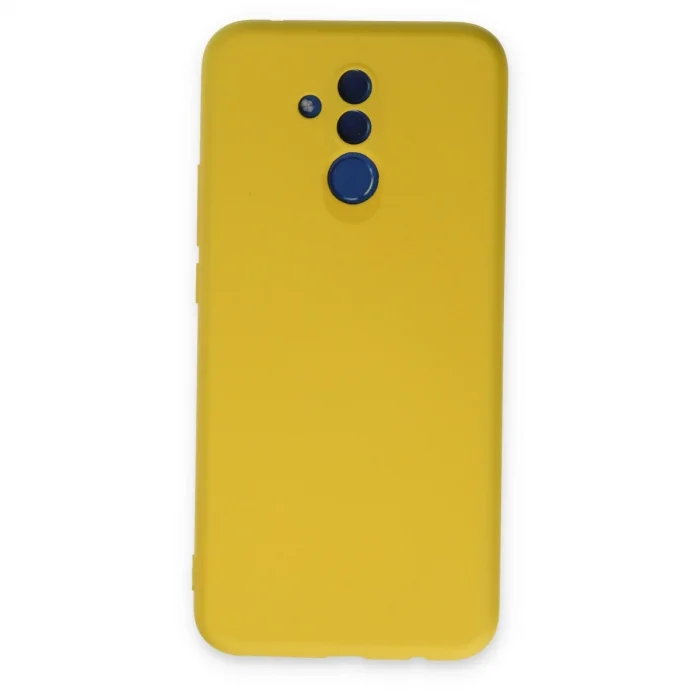 BUĞZ Huawei Mate 20 Lite Kılıf Nano İçi Kadife Silikon - Sarı