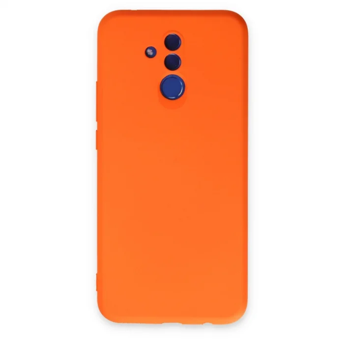 BUĞZ Huawei Mate 20 Lite Kılıf Nano İçi Kadife Silikon - Turuncu