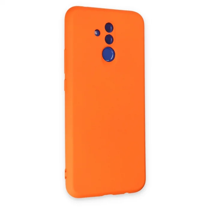 BUĞZ Huawei Mate 20 Lite Kılıf Nano İçi Kadife Silikon - Turuncu