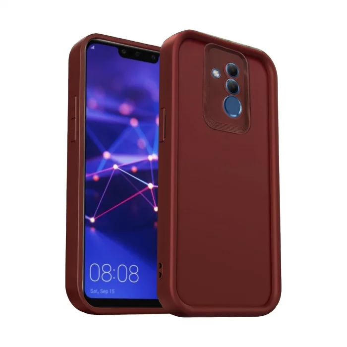 BUĞZ Huawei Mate 20 Lite Kılıf Viera Silikon - Bordo