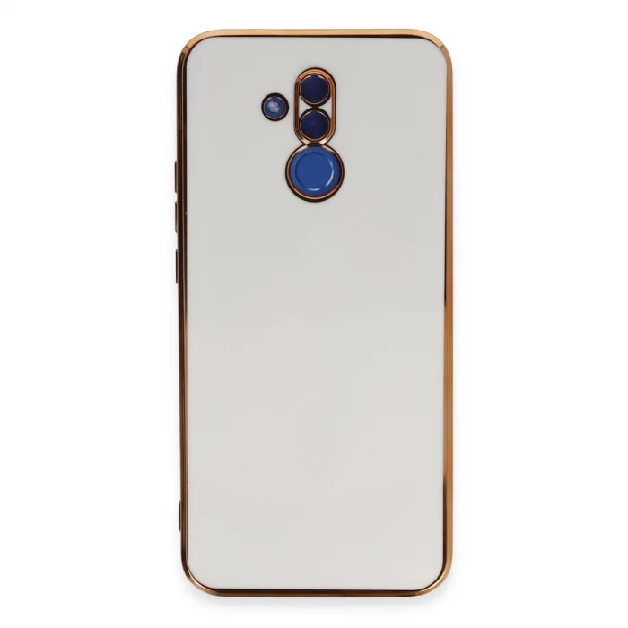 BUĞZ Huawei Mate 20 Lite Kılıf Volet Silikon - Beyaz
