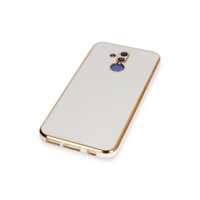 BUĞZ Huawei Mate 20 Lite Kılıf Volet Silikon - Beyaz