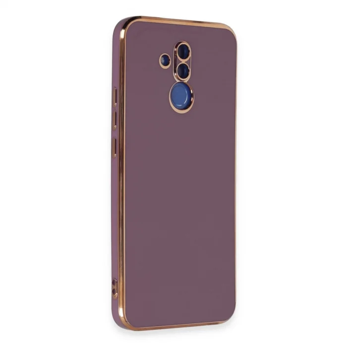 BUĞZ Huawei Mate 20 Lite Kılıf Volet Silikon - Mor