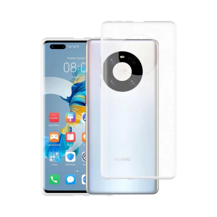 BUĞZ Huawei Mate 40 Pro Kılıf Lüx Şeffaf Silikon