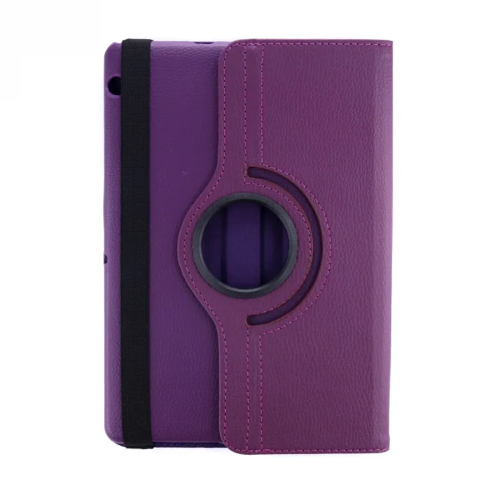 BUĞZ Huawei Mediapad T3 10 / 9.6 Kılıf 360 Tablet Deri Kılıf - Mürdüm