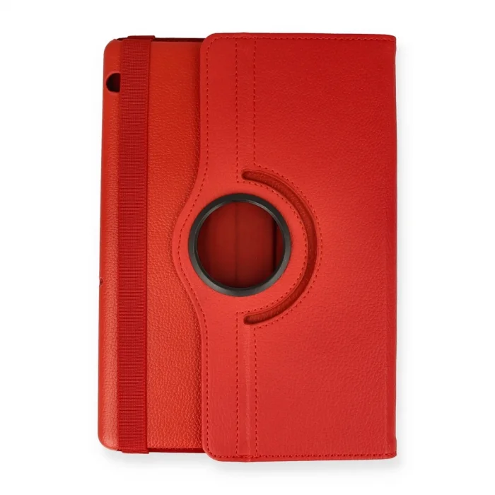 BUĞZ Huawei Mediapad T5 10 Kılıf 360 Tablet Deri Kılıf - Kırmızı