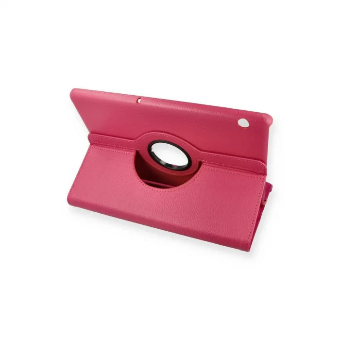 BUĞZ Huawei Mediapad T5 10 Kılıf 360 Tablet Deri Kılıf - Pembe