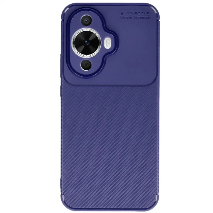BUĞZ Huawei Nova 12s Kılıf Auto Focus Karbon Kapak - Lacivert