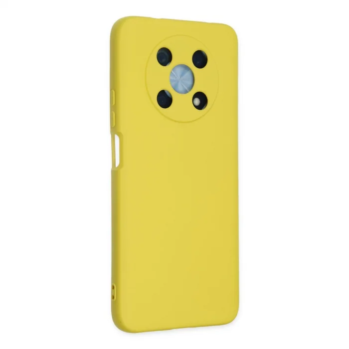 BUĞZ Huawei Nova Y90 Kılıf Nano İçi Kadife Silikon - Sarı