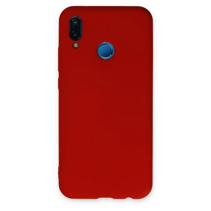 BUĞZ Huawei P20 Lite Kılıf Nano İçi Kadife Silikon - Kırmızı