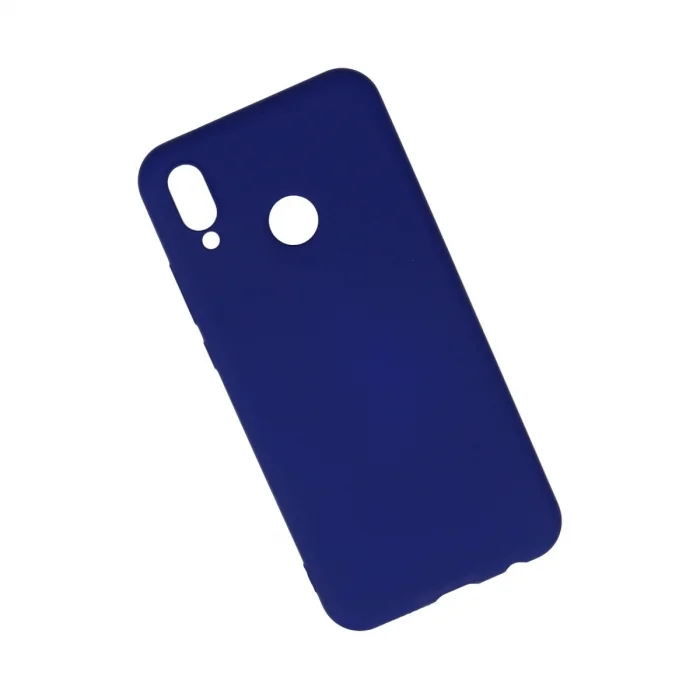 BUĞZ Huawei P20 Lite Kılıf Nano İçi Kadife Silikon - Koyu Mavi