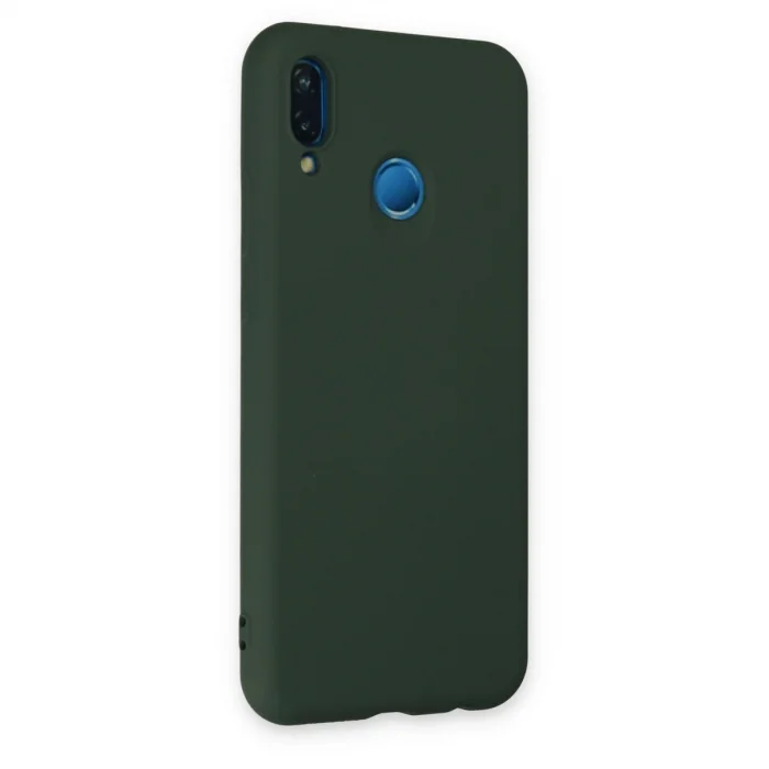 BUĞZ Huawei P20 Lite Kılıf Nano İçi Kadife Silikon - Koyu Yeşil