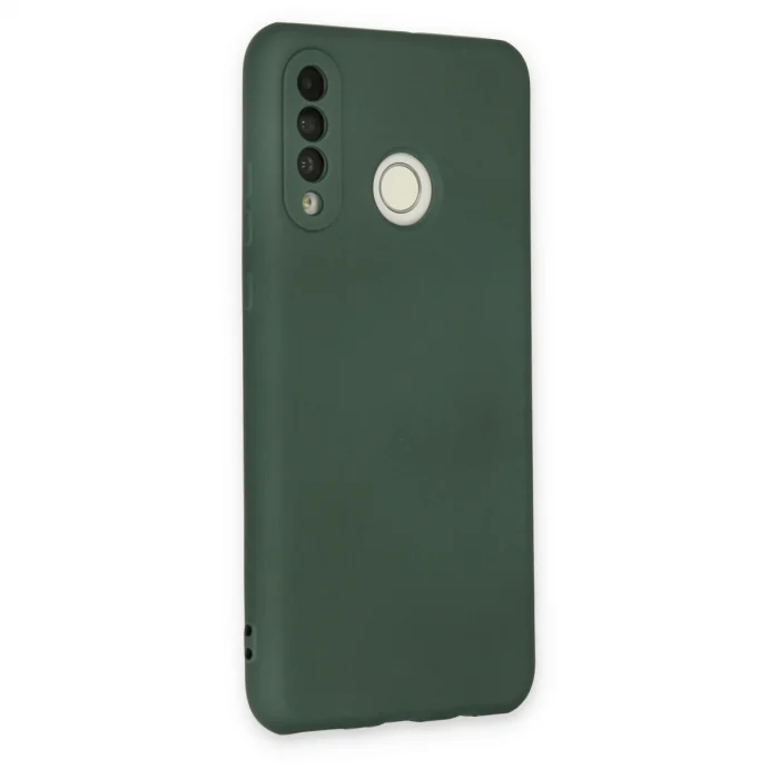 BUĞZ Huawei P30 Lite Kılıf Nano İçi Kadife Silikon - Koyu Yeşil