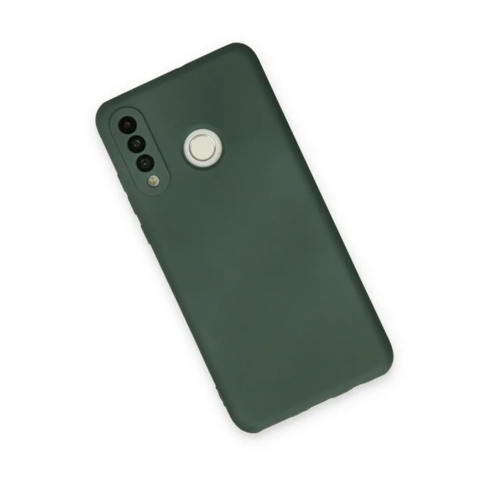 BUĞZ Huawei P30 Lite Kılıf Nano İçi Kadife Silikon - Koyu Yeşil
