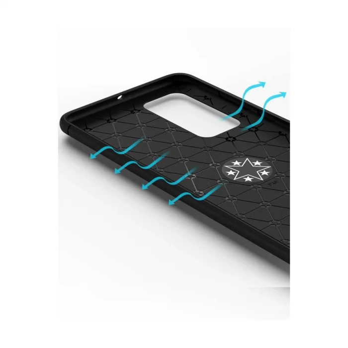 BUĞZ Huawei P40 Kılıf Range Yüzüklü Silikon - Siyah