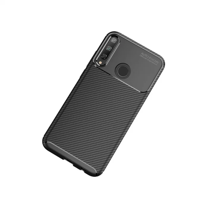 BUĞZ Huawei P40 Lite E Kılıf Auto Focus Karbon Kapak - Siyah
