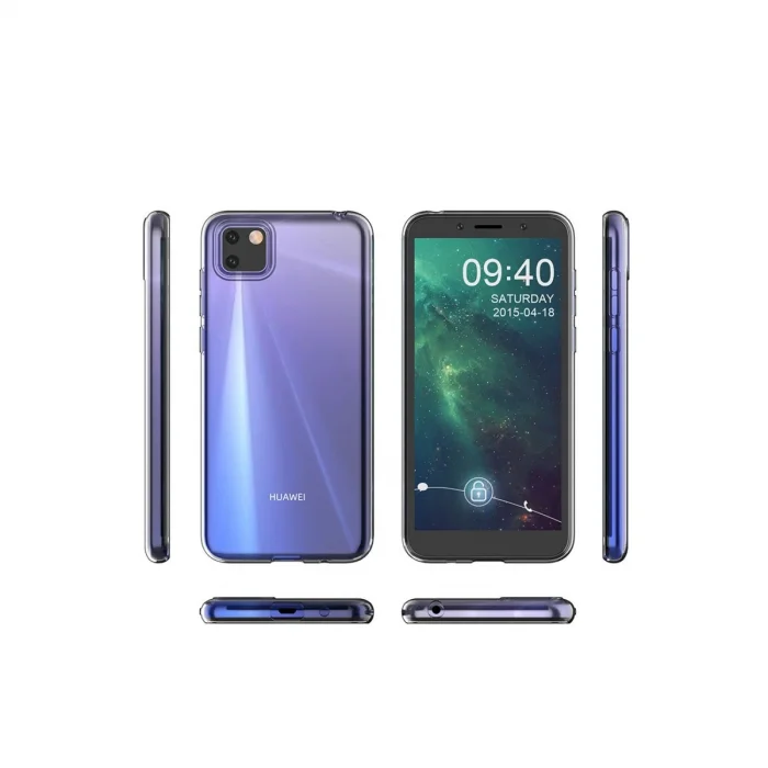 BUĞZ Huawei Y5p Kılıf Lüx Şeffaf Silikon - Şeffaf