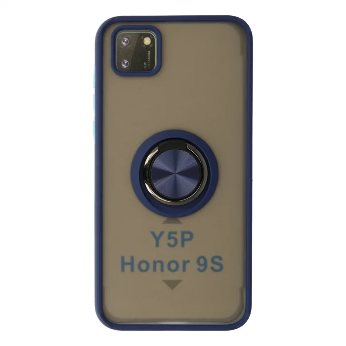 BUĞZ Huawei Y5p Kılıf Montreal Yüzüklü Silikon Kapak - Lacivert