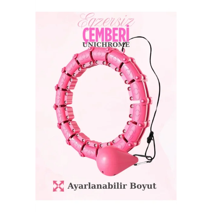 BUĞZ Hulahop Egzersiz Çemberi - Egzersiz Halkası - Ağırlıklı - Bel Bölgesi Ayarlanabilir - Hulahop