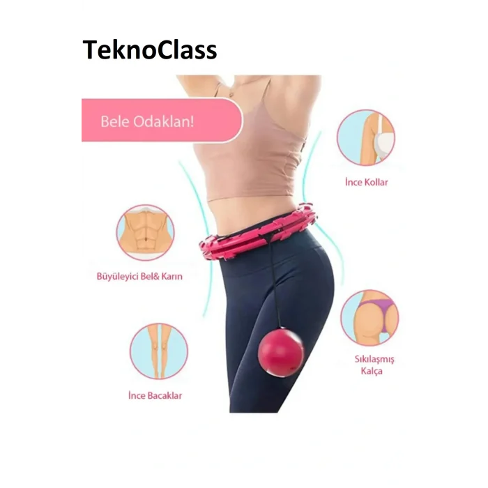 BUĞZ Hulahop Egzersiz Çemberi Egzersiz Halkası Ağırlıklı Bel Karın Kalça Bölgesi Ayarlanabilir