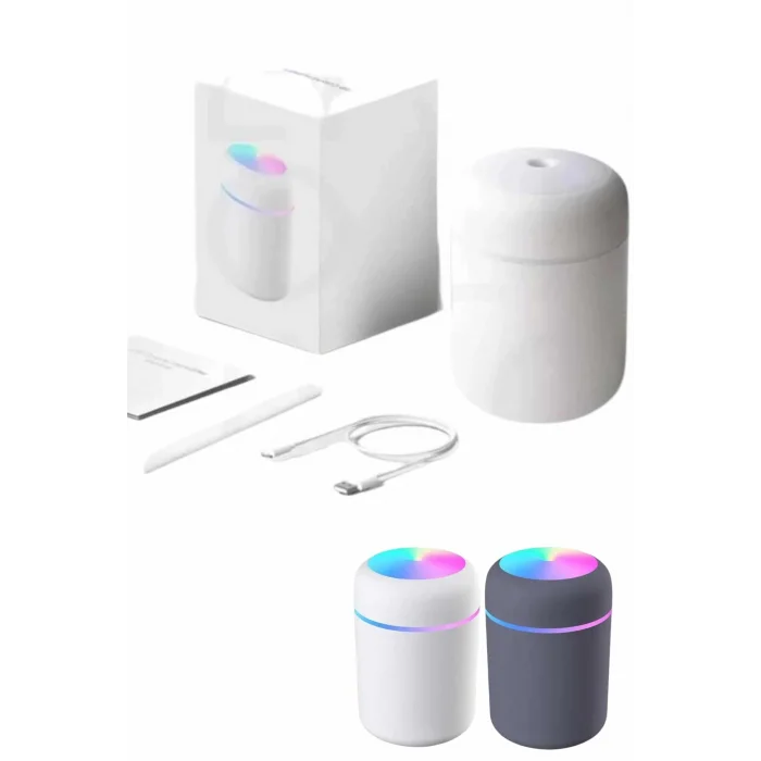 BUĞZ Humidifier LED Işıklı Mini Ortam Oda Kokusu Aromaterapi Buhardanlık