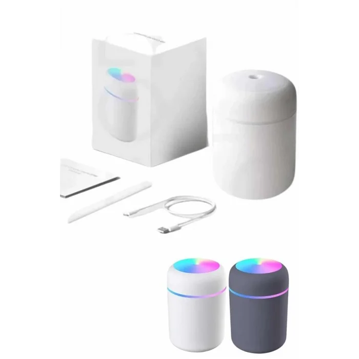 BUĞZ Humidifier LED Işıklı Mini Ortam Oda Kokusu Aromaterapi Buhardanlık