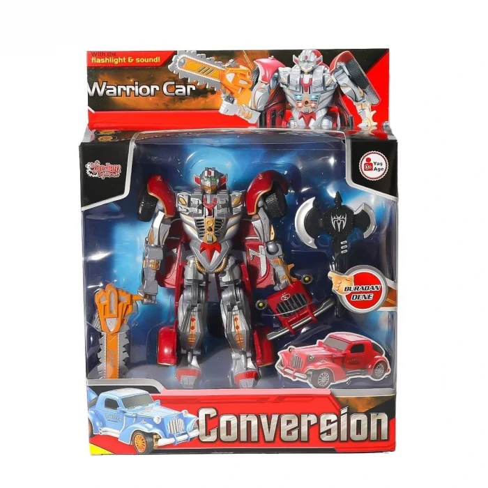 BUĞZ HW-668-1-2 Işıklı Dönüşebilen Robot Araba -Vardem