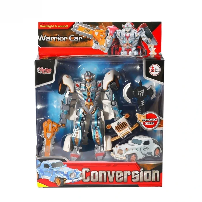 BUĞZ HW-668-1-2 Işıklı Dönüşebilen Robot Araba -Vardem