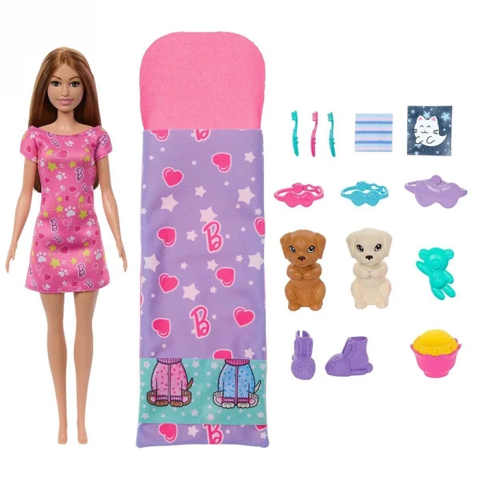  HXN01 Barbie ve Köpekçikleri Pijama Partisi