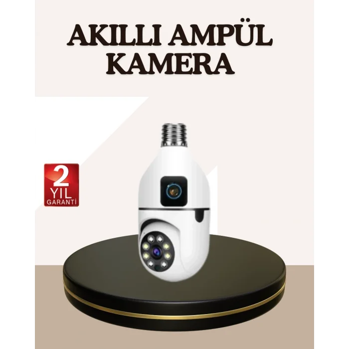 BUĞZ İki Yönlü Sesli WiFi Kamera – Ampul Tipi Ev ve Ofis Güvenlik Kamerası