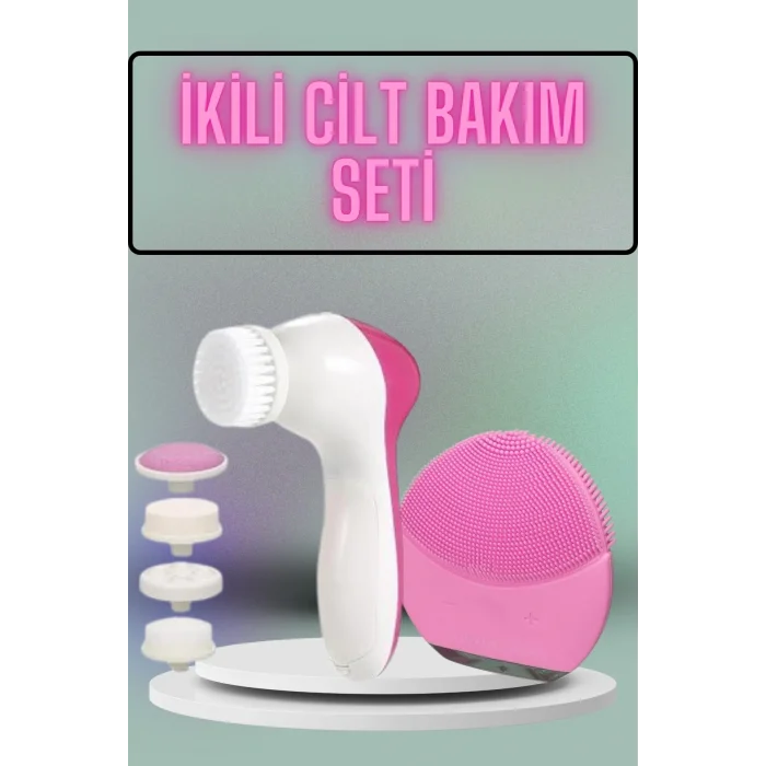 BUĞZ İkili Cilt Bakım Seti 5 Başlıklı Yüz Temizleme ve Masaj Aleti Canlandırıcı ve Onarıcı