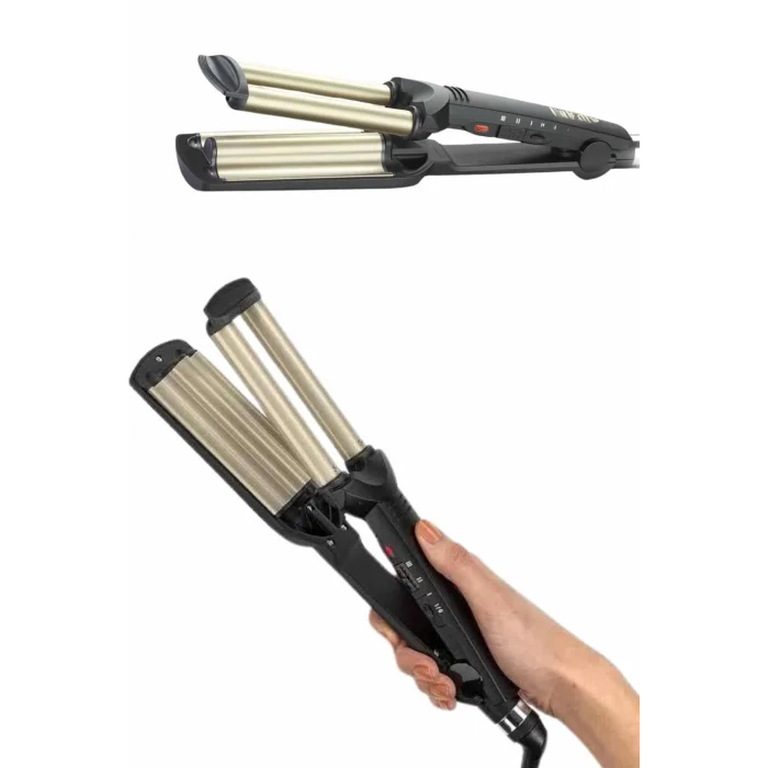  İkili Wag Maşa Saç Şekillendirici Seramik Kaplama Isı Ayarlı