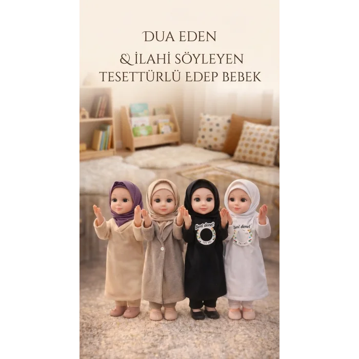 BUĞZ İlahi Söyleyen Tesettürlü Dua Eden Edep Bebek  Ramazan Oyuncağı