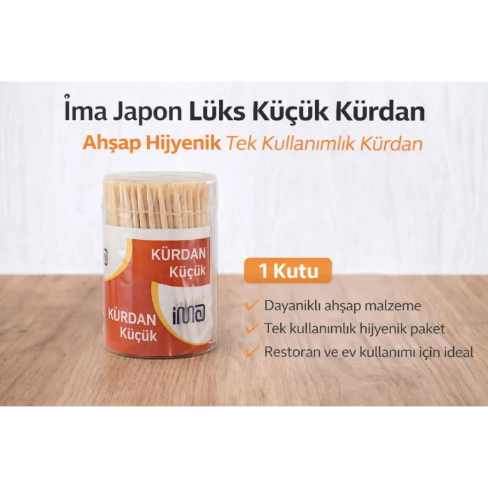 BUĞZ İma Japon Lüks Küçük Kürdan Ahşap Hijyenik Tek Kullanımlık Kürdan 1 Adet