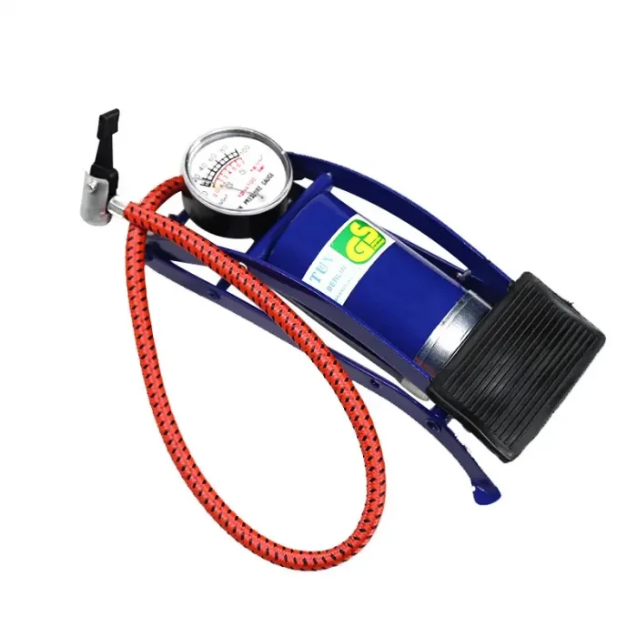 BUĞZ İnce Piston Araç Lastik Şişirme Göstergeli Ayak Pompası
