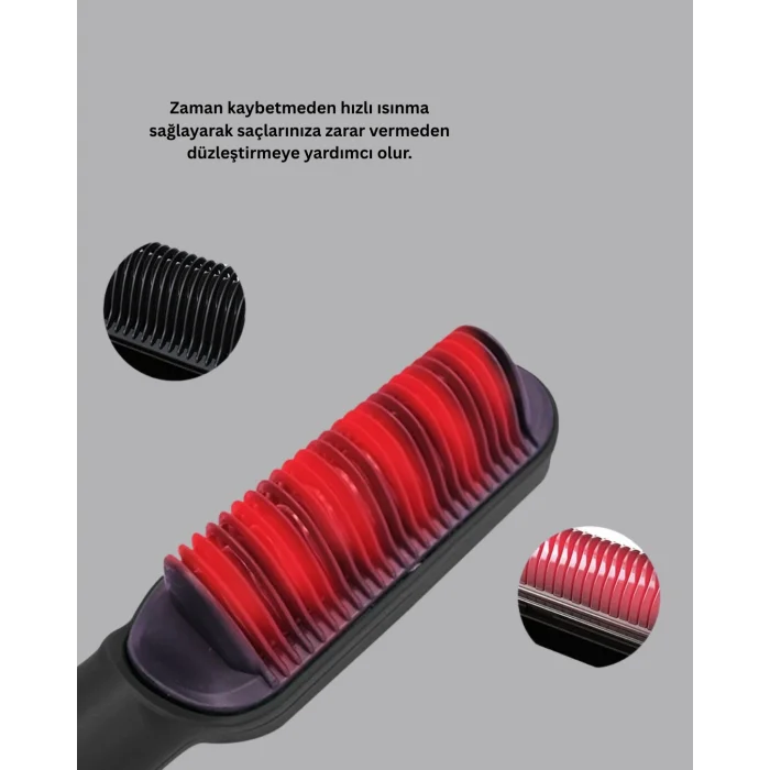 BUĞZ İnce ve Kalın Telli Saçlara Uygun Isı Ayarlı Düzleştirici Tarak