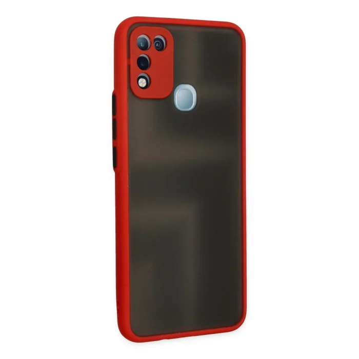 BUĞZ İnfinix Hot 10 Play Kılıf Montreal Silikon Kapak - Kırmızı