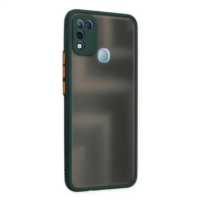 BUĞZ İnfinix Hot 10 Play Kılıf Montreal Silikon Kapak - Yeşil