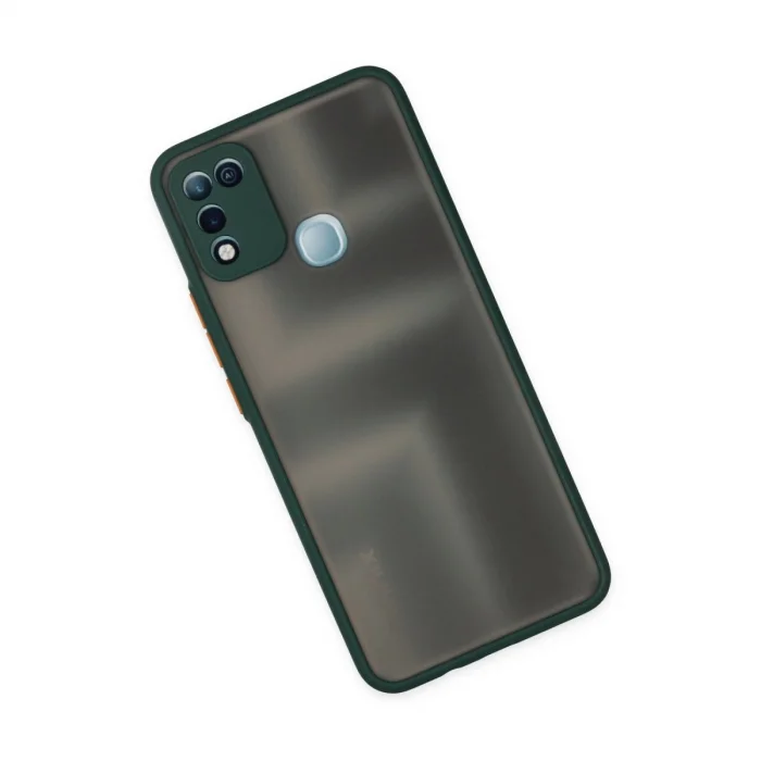 BUĞZ İnfinix Hot 10 Play Kılıf Montreal Silikon Kapak - Yeşil