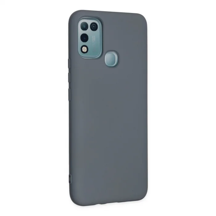 BUĞZ İnfinix Hot 10 Play Kılıf Nano İçi Kadife Silikon - Gri