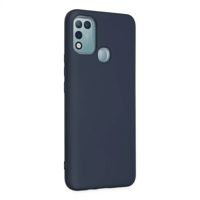 BUĞZ İnfinix Hot 10 Play Kılıf Nano İçi Kadife Silikon - Lacivert