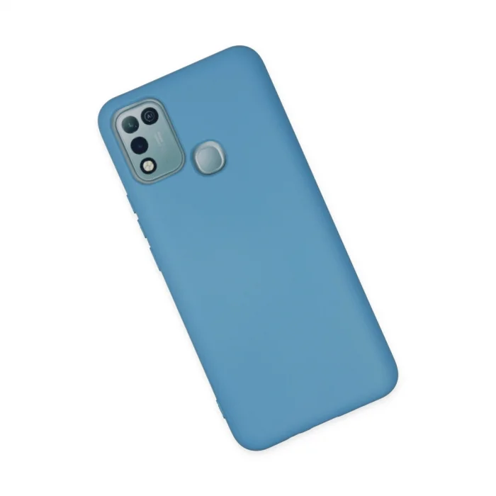 BUĞZ İnfinix Hot 10 Play Kılıf Nano İçi Kadife Silikon - Mavi