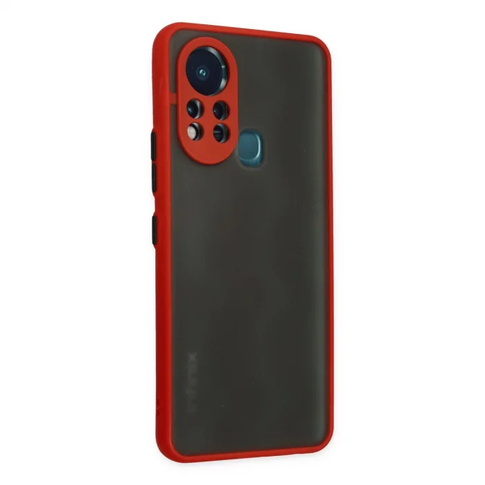BUĞZ İnfinix Hot 11s Kılıf Montreal Silikon Kapak - Kırmızı