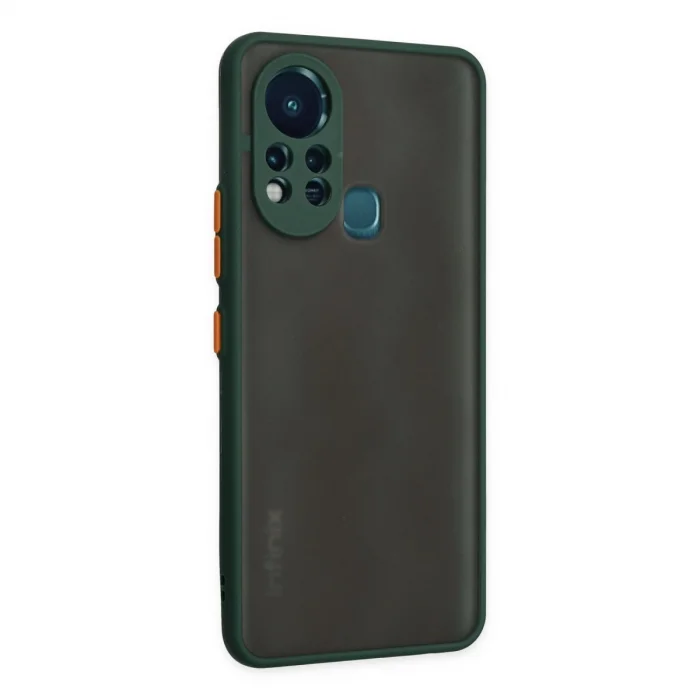 BUĞZ İnfinix Hot 11s Kılıf Montreal Silikon Kapak - Yeşil