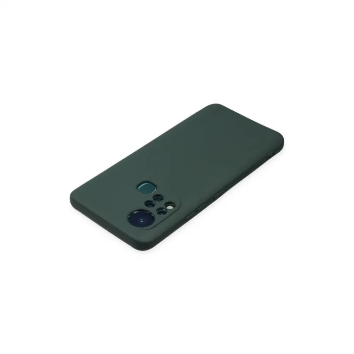 BUĞZ İnfinix Hot 11s Kılıf Nano İçi Kadife Silikon - Koyu Yeşil