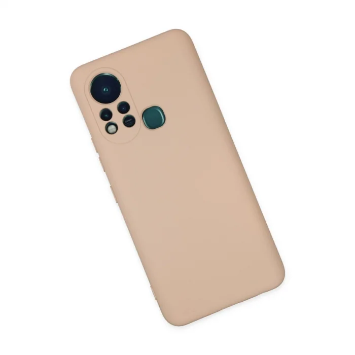 BUĞZ İnfinix Hot 11s Kılıf Nano İçi Kadife Silikon - Pudra