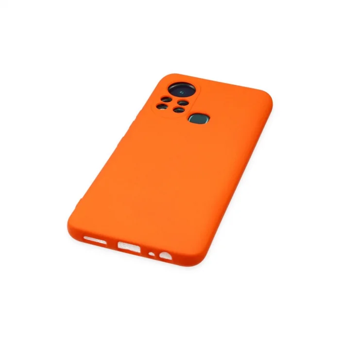BUĞZ İnfinix Hot 11s Kılıf Nano İçi Kadife Silikon - Turuncu