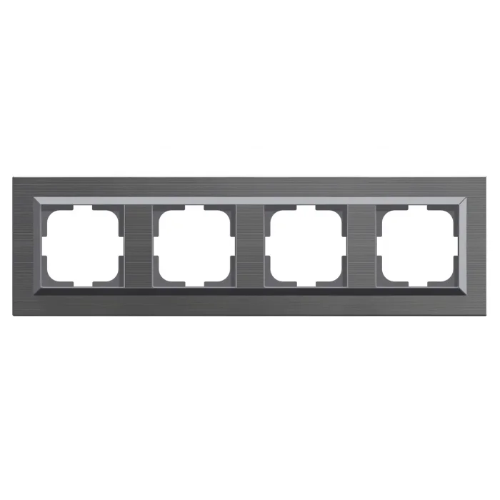  İnox Dörtlü Çerçeve Quantum - Priz ve Anahtar İçin Uyumlu Çerçeve