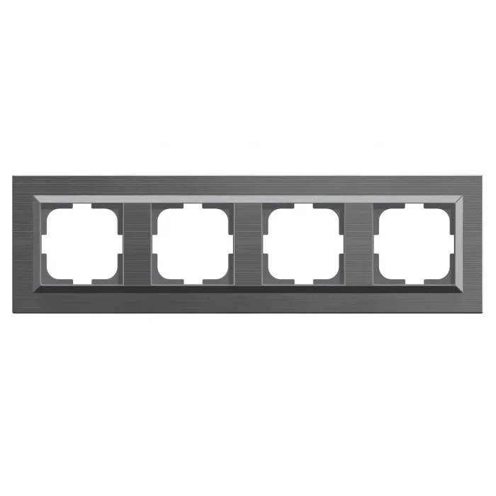  İnox Dörtlü Çerçeve Quantum - Priz ve Anahtar İçin Uyumlu Çerçeve